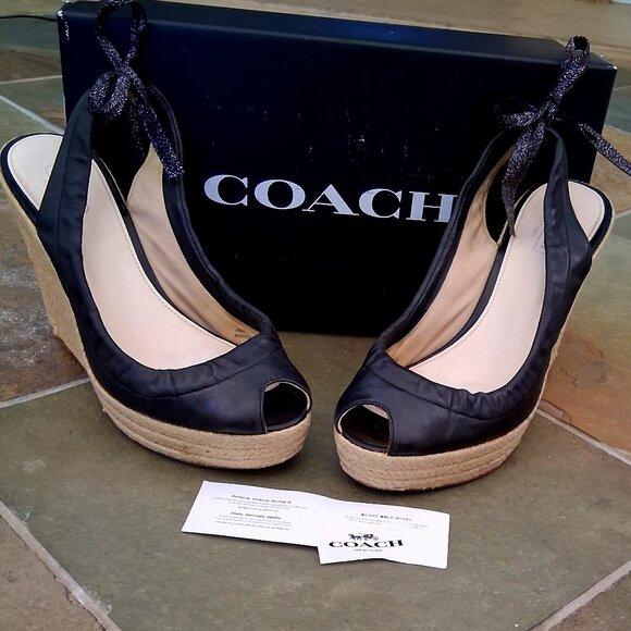 Coach Shoes - Coach Espadrille Wedge Shoes